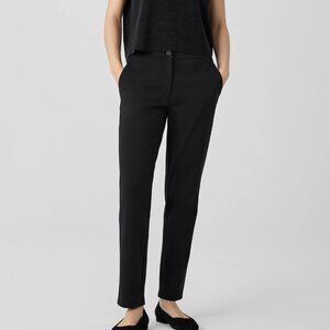 EILEEN FISHER PONTE TENCEL BLEND WASHED BLACK SLIM ANKLE PANT NEW m